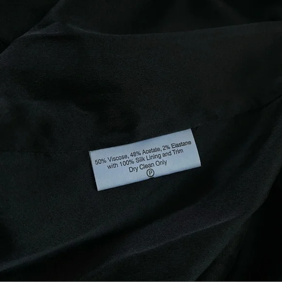 Temperley London Black Empire Waist Babydoll Bib Dress | Puff Sleeve Silk Lined - Picture 7 of 7